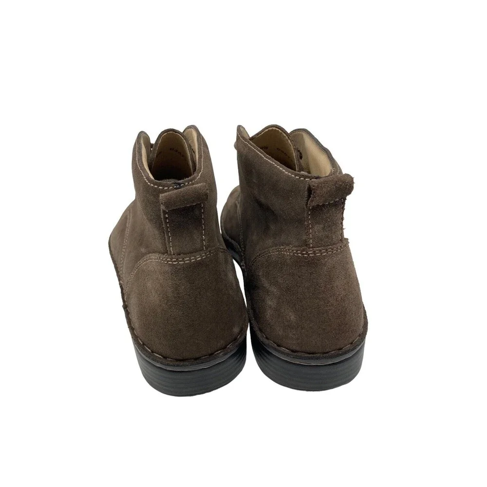 FINN COMFORT Brown Suede Leather Ankle Boots Men's Size 9.5 New - Picture 9 of 11